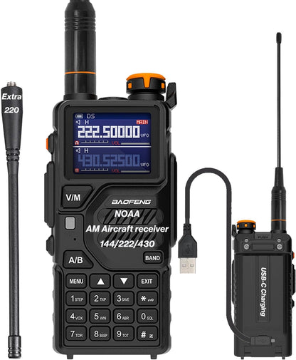 Baofeng K5 Plus Tri-Band Police Scanner – Custom Programmed, 128 Channels