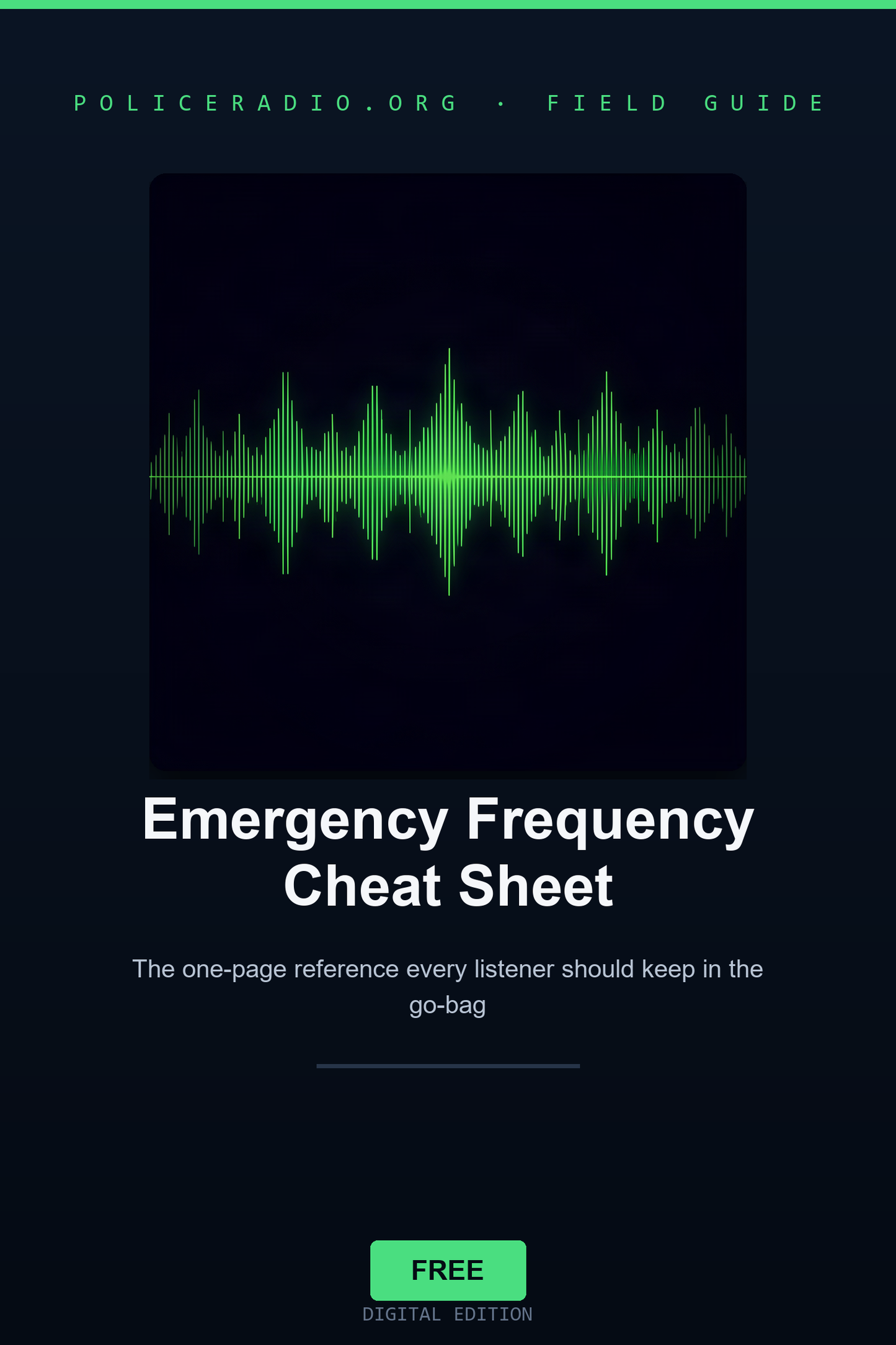 Emergency Frequency Cheat Sheet