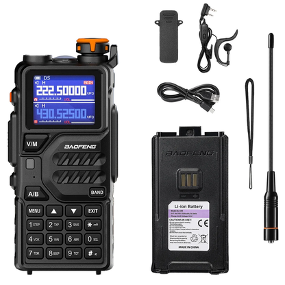 Baofeng K5 Plus Tri-Band Police Scanner – Custom Programmed, 128 Channels